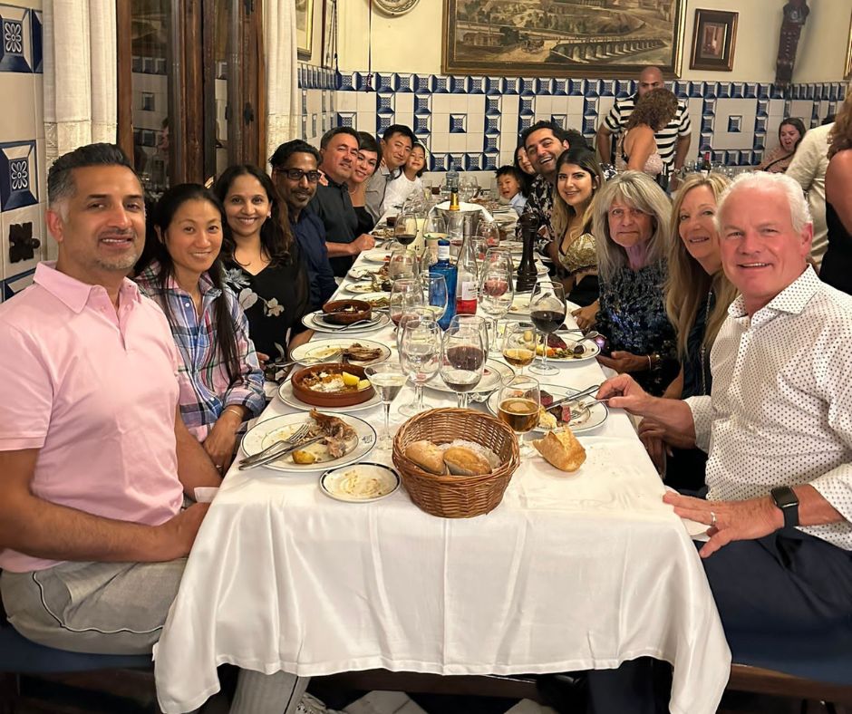 ortho crew at dinner in spain