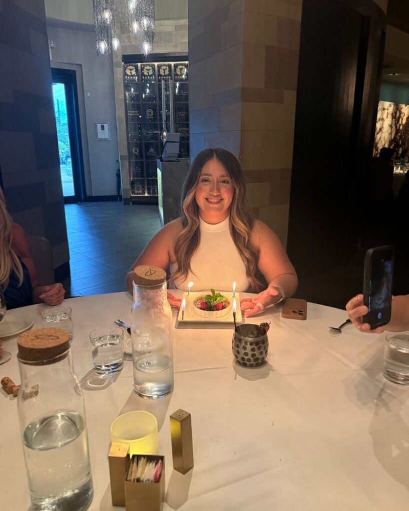 gaby at dinner